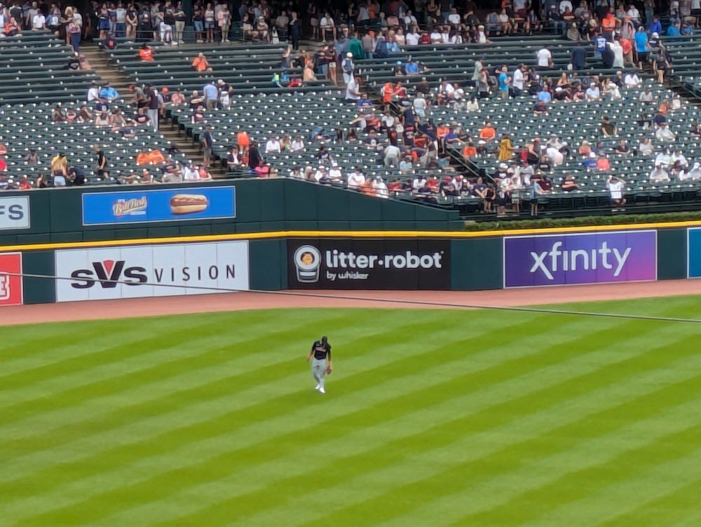 Litter-Robot by Whisker sign at Detroit Tigers game