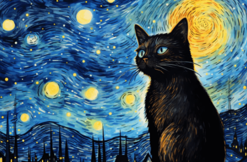 cat art kit paint by numbers