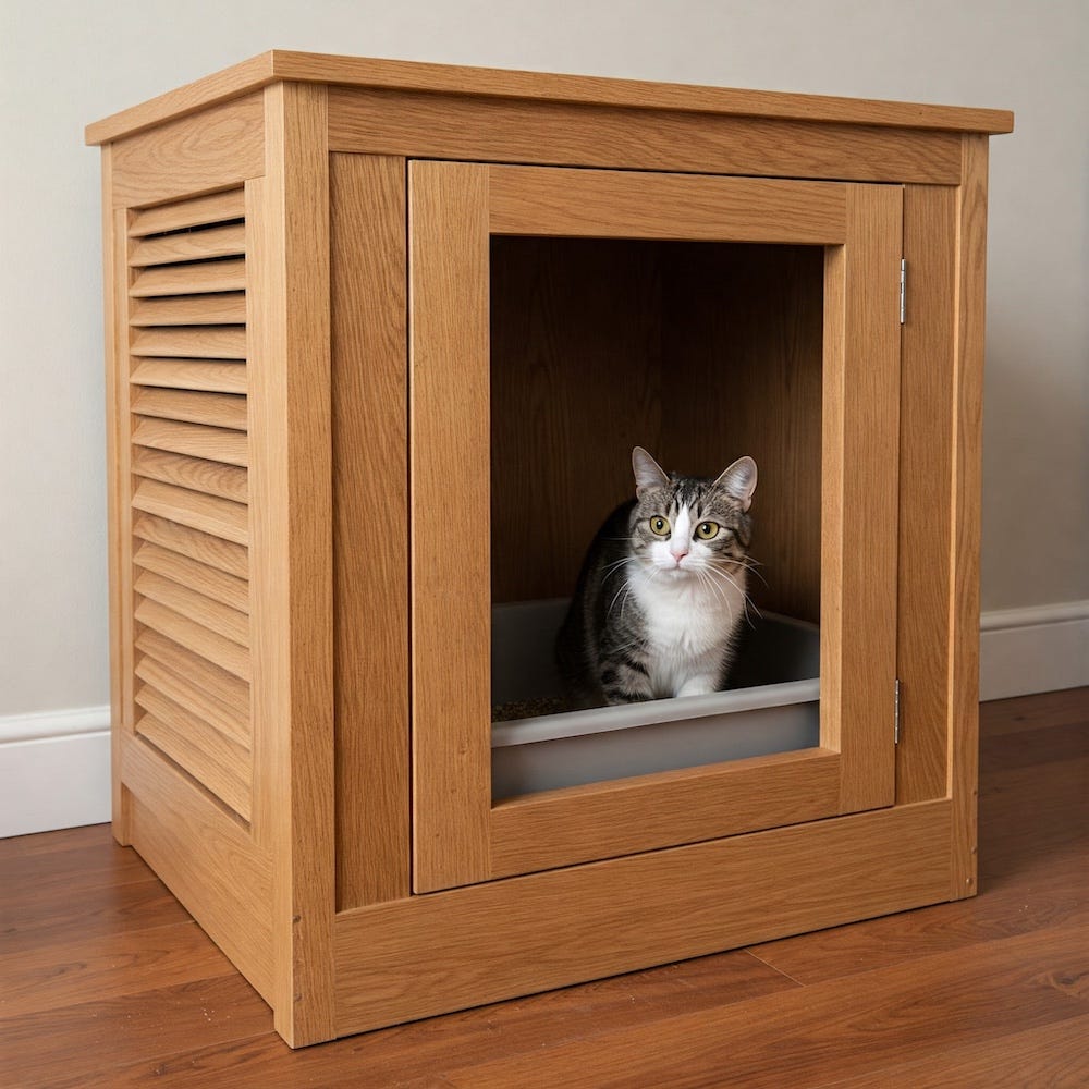 diy litter box cabinet