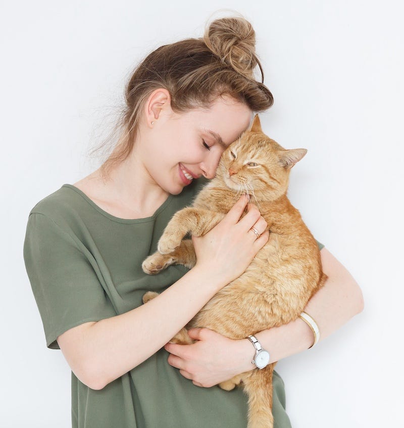 how to hold a cat - the cradle