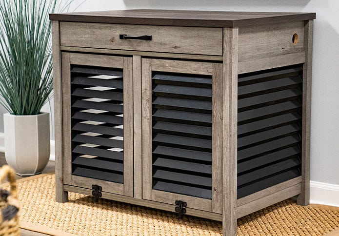 Barrister dog crate closed