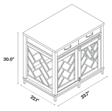 barn door dog crate specs