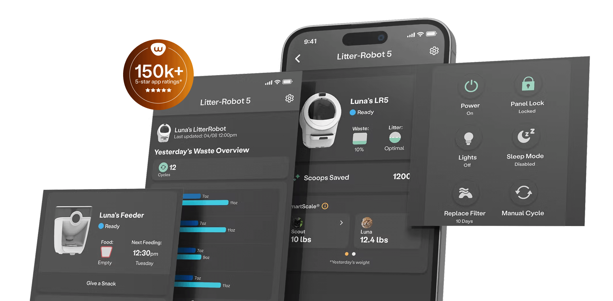 Whisker app screens