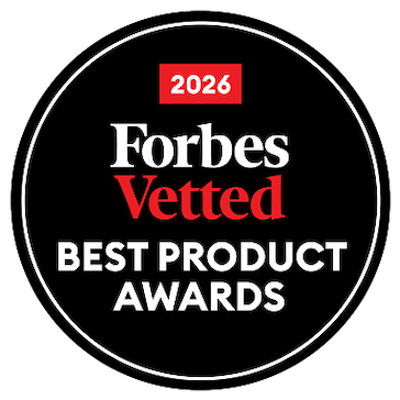 Forbes Vetted Best Product Awards 2026 badge
