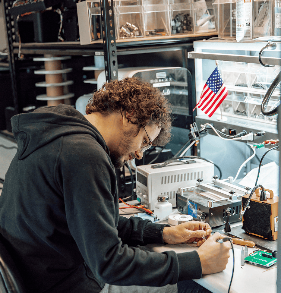 Whisker engineer at work in the USA