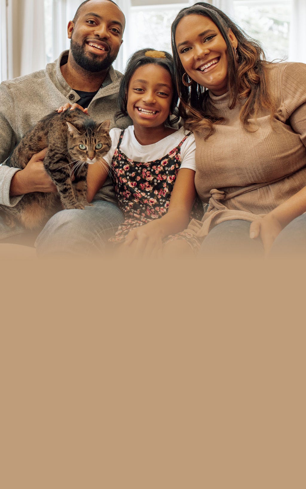Happy family with cat and Litter-Robot