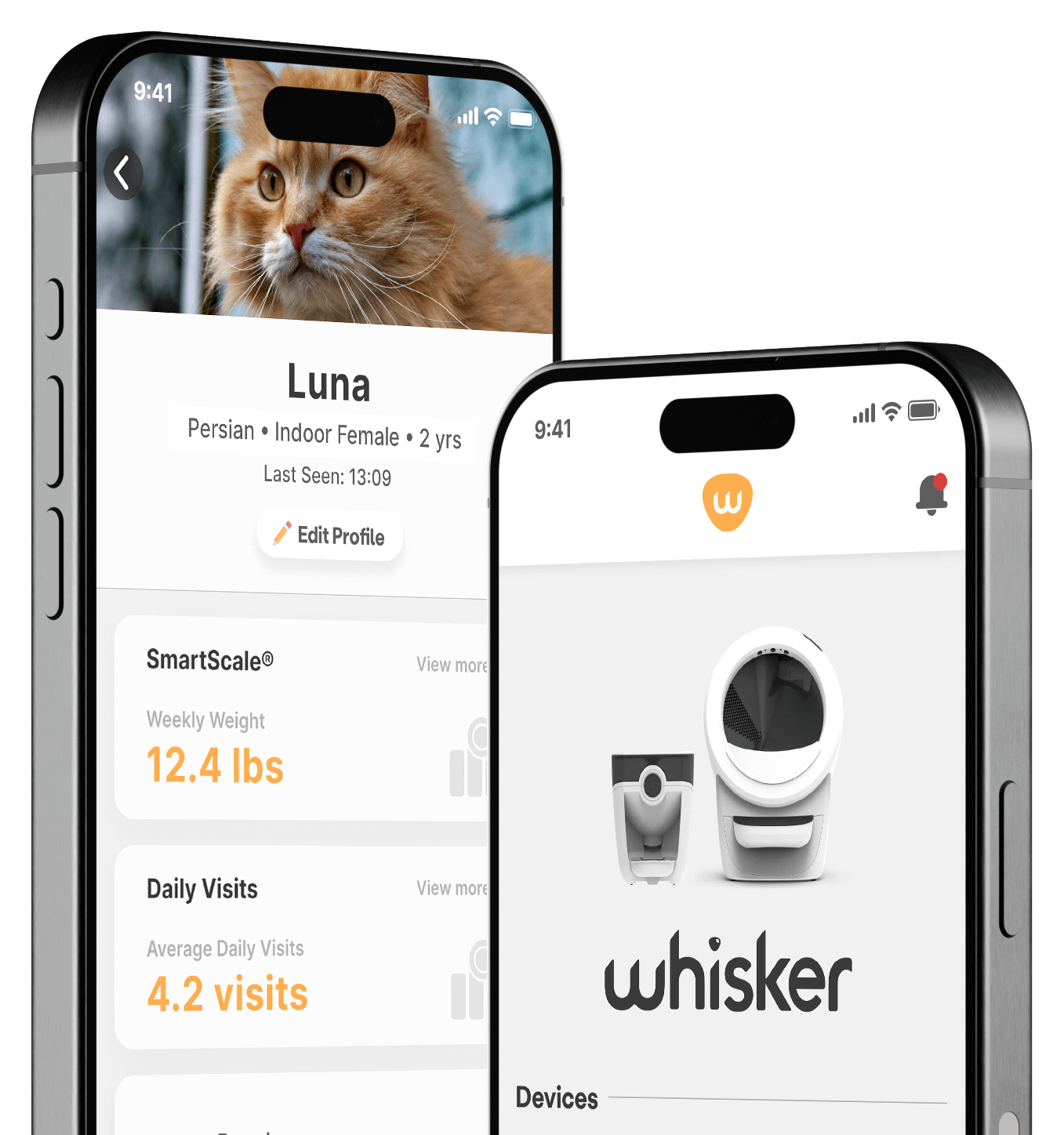 Whisker+ inside the Whisker app
