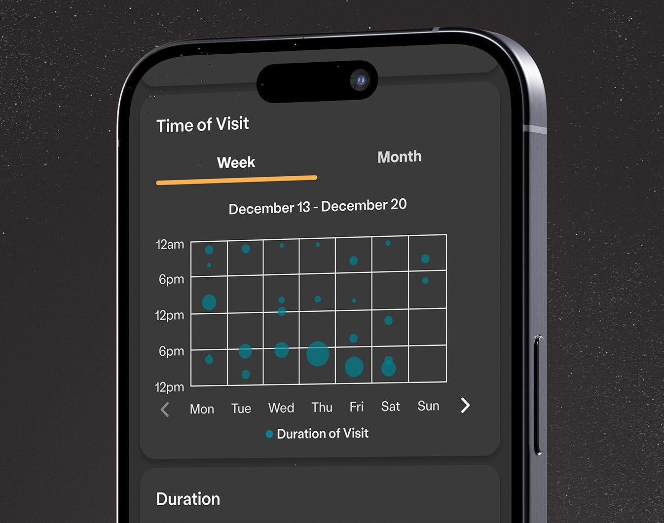 Patterns feature in the Whisker app