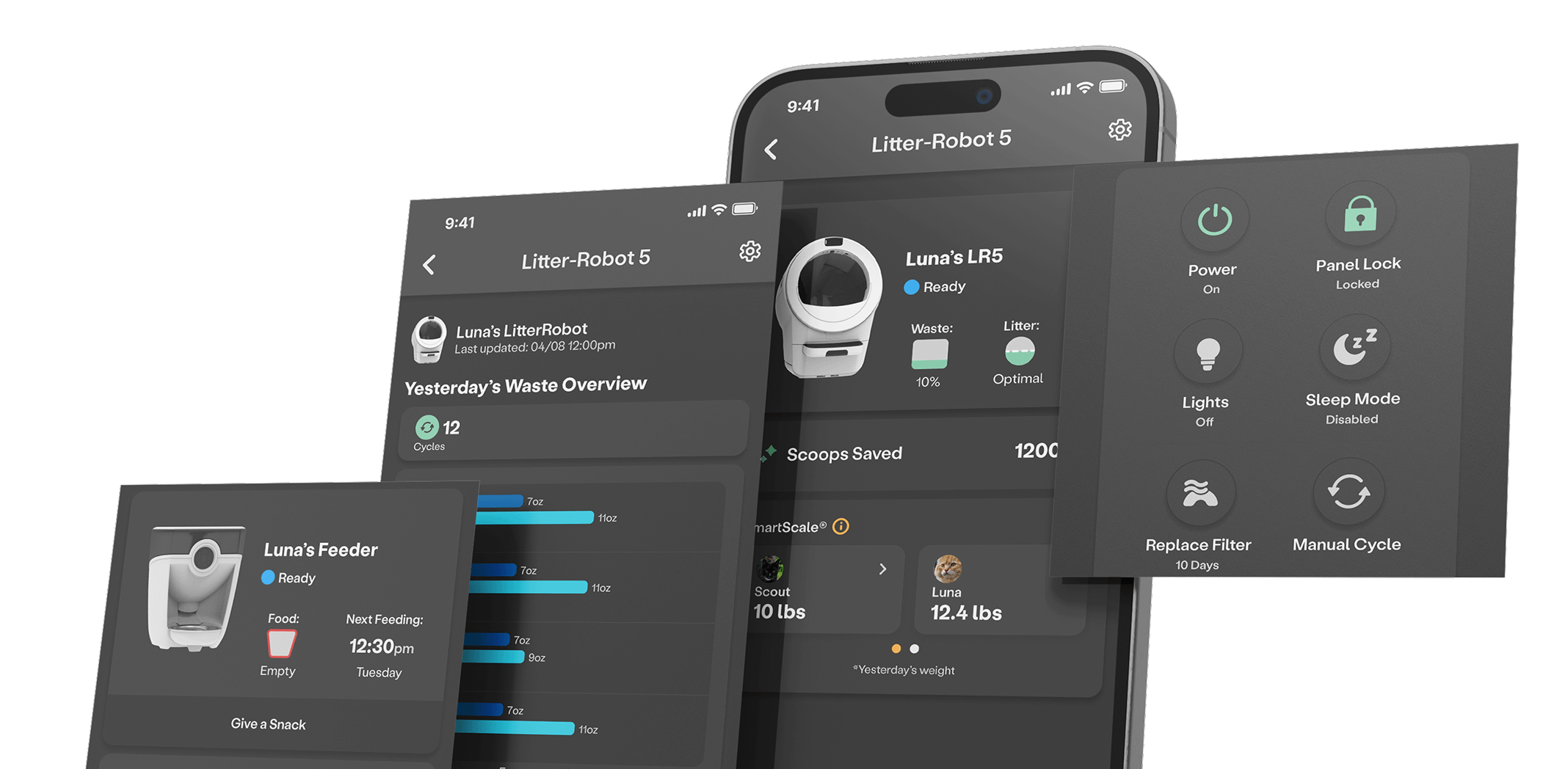 Whisker app screens