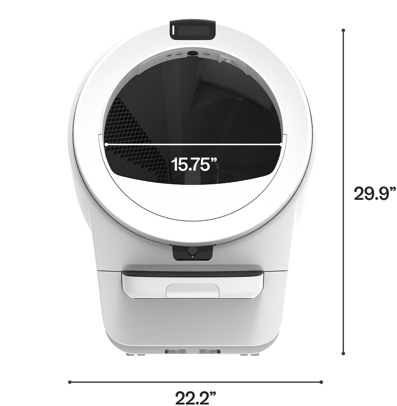 Litter-Robot 5 Pro front dimensions