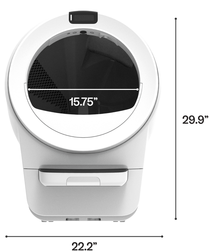 Litter-Robot 5 front dimensions