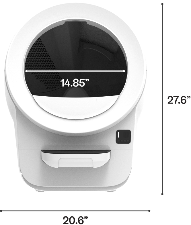Litter-Robot EVO dimensions from the front