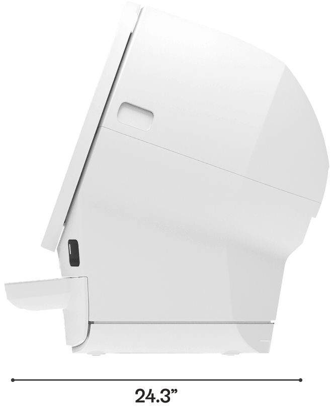 Litter-Robot EVO dimensions from the side