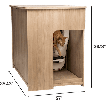 Litter-Robot Cabinet front tech specs